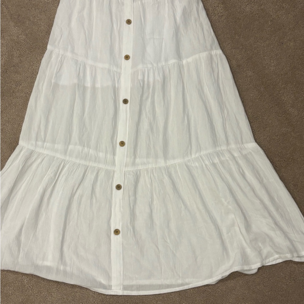 Kohl's White Button-Front A-Line Skirt